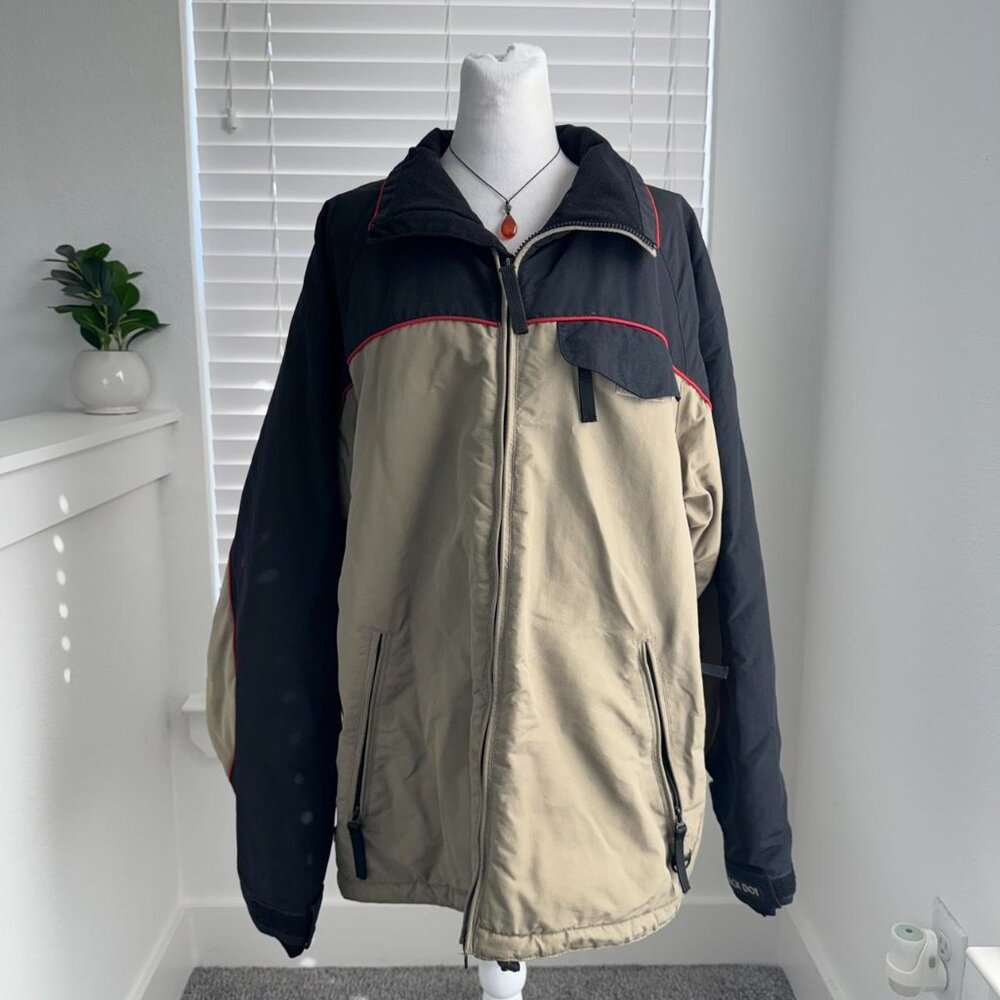 Black Dot Boardwear Black & Tan Ski Jacket 🎿 | Vintage Snowcore Alpine